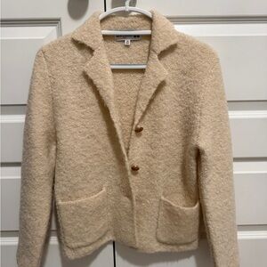 Uniqlo Cream Teddy Jacket